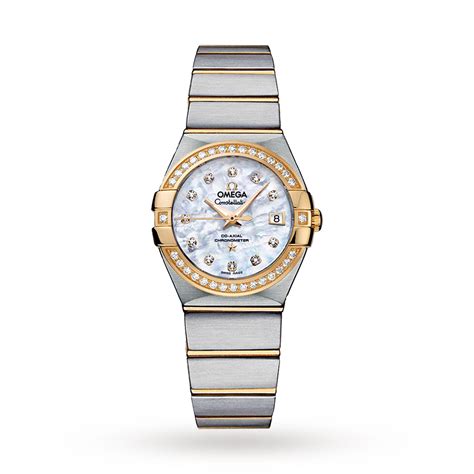 omega constellation coaxial womens gold|omega constellation diamond watch.